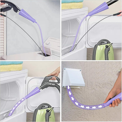 Sealegend 2 Pieces Dryer Vent Cleaner Kit Dryer Lint Vacuum Attachment Hose | Flexible Dryer Vent Vacuum Hose for Deep Cleaning/Lint Remover Kit with Guide Wire/Dryer Lint Trap Cleaner Ease of Use (Blue)