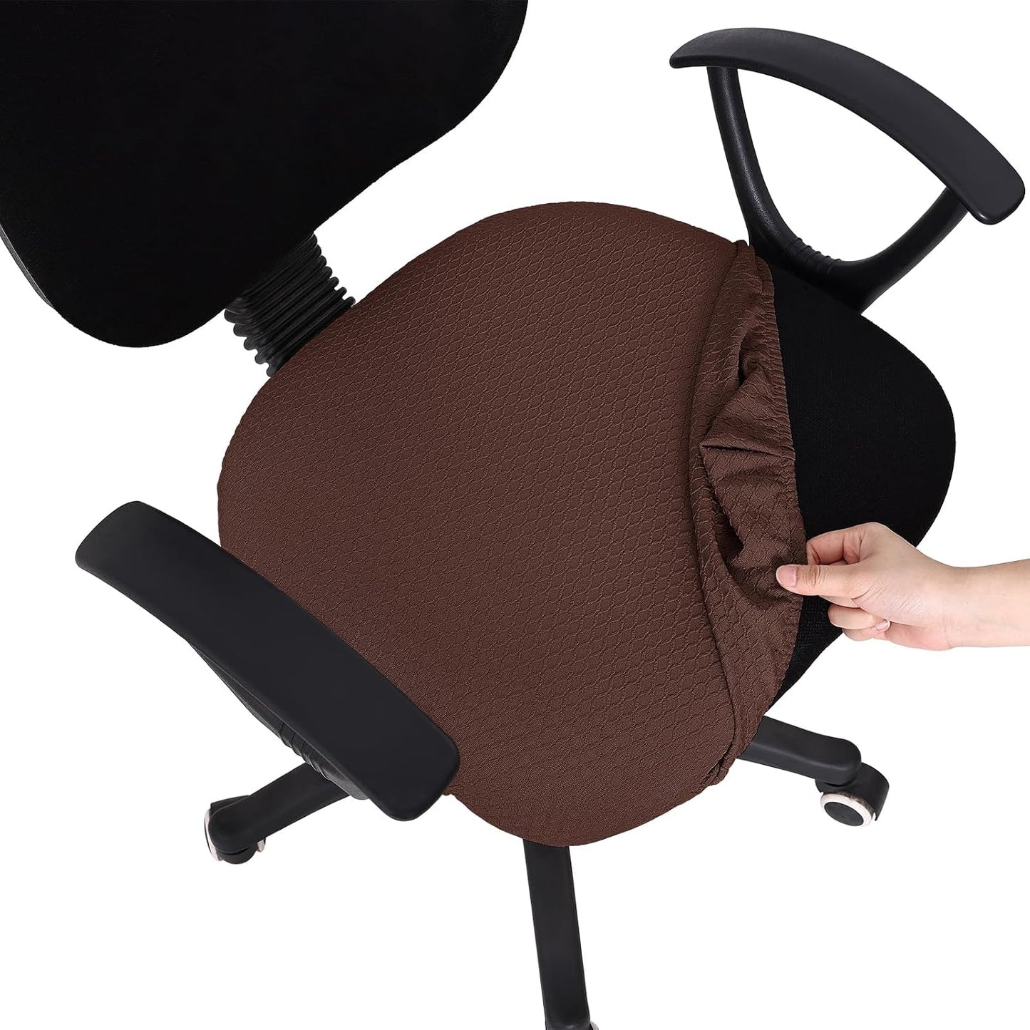 Smiry Office Computer Chair Armrest Covers, 2PCs Anti-dust Arm Rest Pad | Removable Washable Desk Chair Arm Pad Covers, Grey