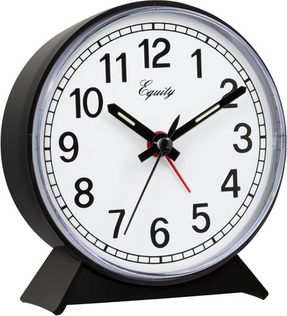 Equity 14075 Black Analog Wind-Up Alarm Clock