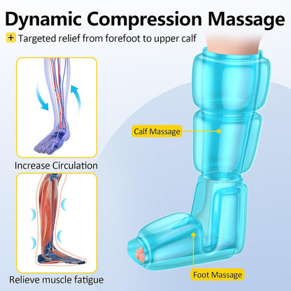 Comfytemp Air Compression Leg Massager for Circulation and Pain Relief FSA | Cordless & Rechargeable, Recovery for Varicose Veins, RLS, Foot and Calf Compression Boots, HSA Eligible (Fit Calf 13"~19")