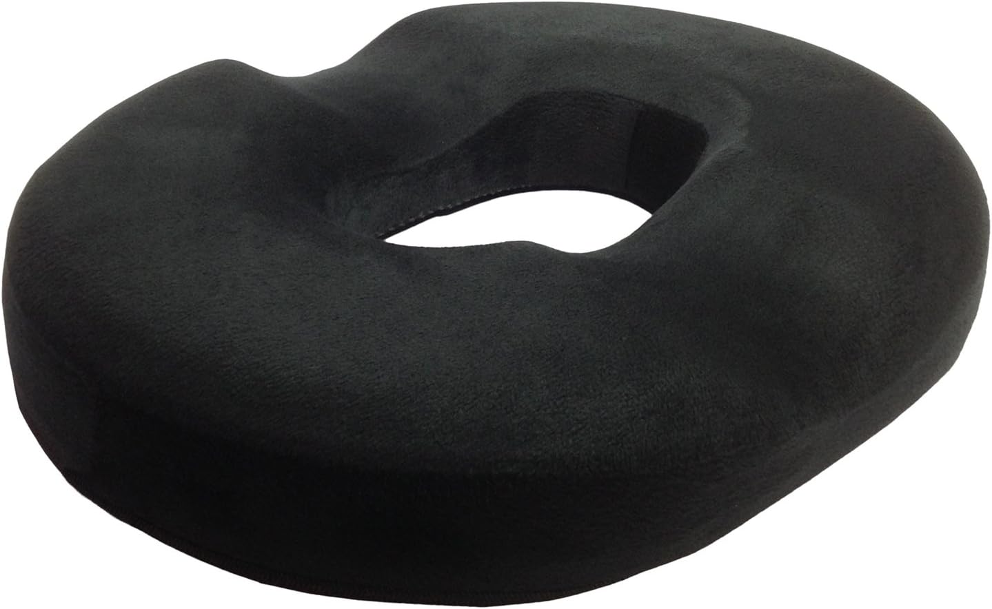 Kieba Hemorrhoid Treatment Donut Tailbone Cushion, Prostate Pillow, Pregnancy, Post Natal, Bed Sores, Coccyx, Sciatica, 18 Inches. Ultra Premium Comfort Foam (Black)