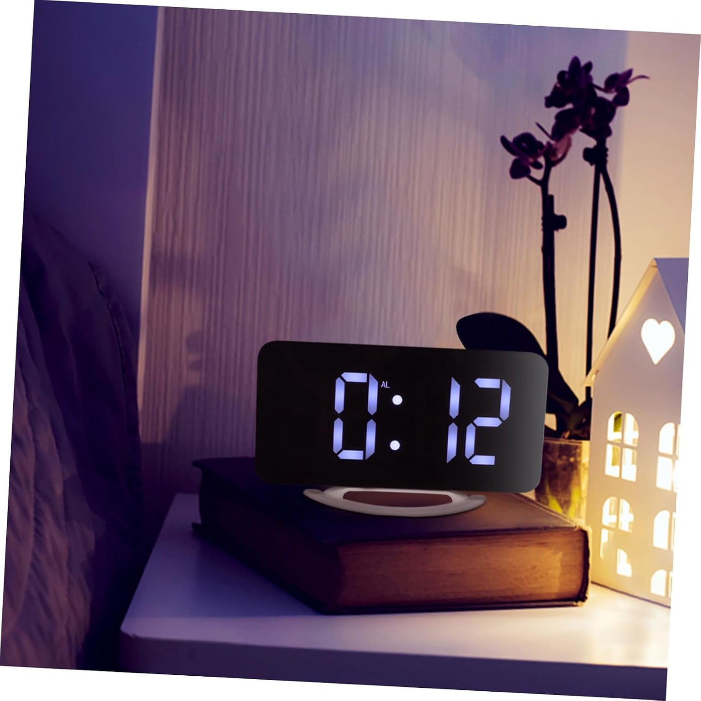 BESPORTBLE Vibrating Alarm Clock for Heavy Sleepers with Bed Shaker Large LED Display Dual Alarm Night Light Bedroom Office Clock