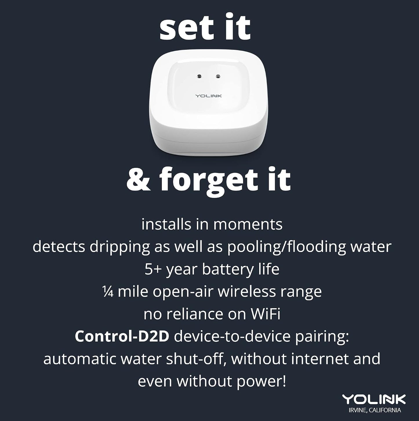 YoLink Smart Home Starter Kit: SpeakerHub & Water Leak Sensor 4 with 105dB Audio Alarm 1-Pack, SMS/Text, Email & Push Notifications, Freeze Warning, LoRa Up to 1/4 Mile Open-Air Range, w/Alexa, IFTTT