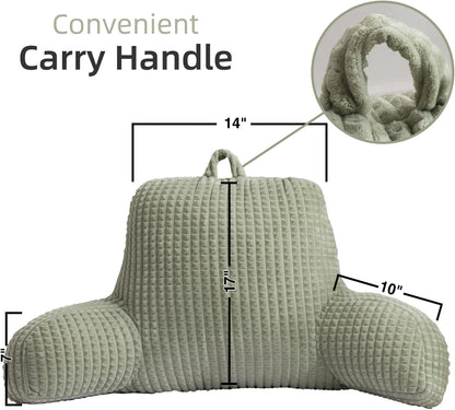 A Nice Night Darkgrey 17" Bed Wedge Pillows with Arms for Sitting