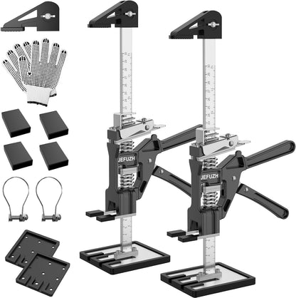 Labor Saving Arm Jack 2 Pack, Load-Bearing 440 lb Multi-Function Height Adjustment Lifting Device, Hand Furniture Lifter Tool, Furniture Jack for Lifting Door Furniture, Wall Tile Positioning