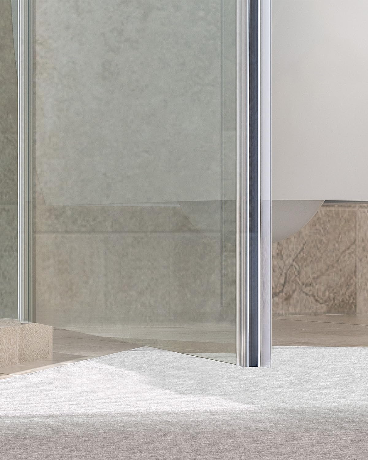 Delamu 3-Pack Shower Door Bottom Seal, 3/8''× 39'' Shower Door Sweep Strip | Shower Seal Strip for 3/8'' (10mm) Doors, Frameless Glass Shower Door Seal Strip Stop Shower Leaks and Create a Water Barrier