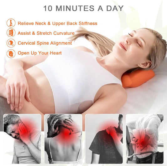 Trapezius Trigger Point Massager Suboccipital Release Tool Myofasical Release Neck and Shoulder Pain Posture Corrector for Muscle Pain Relief (Orange)