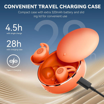 Sleepals Micro Sleep Earbuds for Side Sleepers, Orange