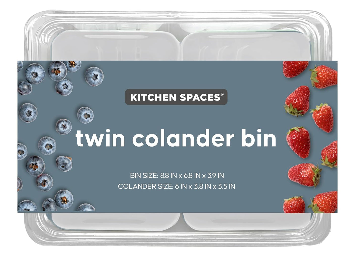 Kitchen Spaces Stackable Fridge Storage Colander Containers, Variety Pack | 3 Sizes to Store Fresh Produce, Organize Washed Fruits and Veggies, Snap and Seal Lids with Adjustable Vents, Hand Wash Only