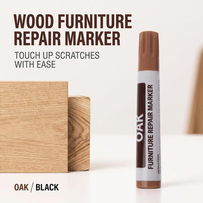 Black Furniture Repair Wood Cabinet Floor Touch Up Markers Scratch Filler Remover - Mahogany Wood Polish and Care Wood Floor Markers Repair Kit(ZS295)