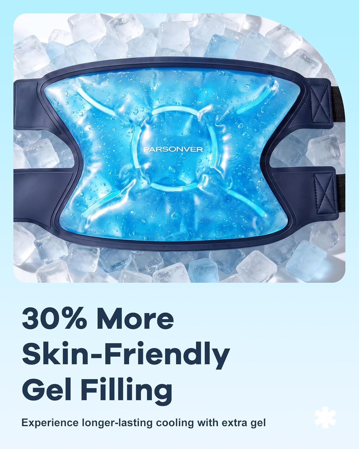 Knee Ice Pack Wrap for Pain Relief, 60-Min Long-Lasting Adjustable Compress | Reusable Gel Cold Therapy for Leg Injuries, Swelling, Knee Replacement Surgery, Arthritis, Meniscus Tear, ACL