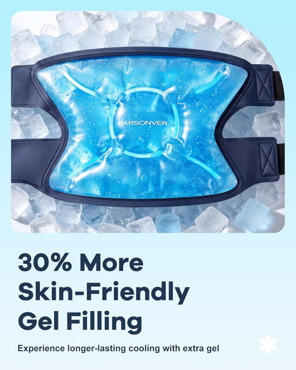 Knee Ice Pack Wrap for Pain Relief, 60-Min Long-Lasting Adjustable Compress | Reusable Gel Cold Therapy for Leg Injuries, Swelling, Knee Replacement Surgery, Arthritis, Meniscus Tear, ACL