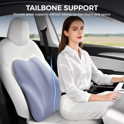 BEBAS Ergonomic Lumbar Support Pillow for Car, Memory Foam Car Back Cushion