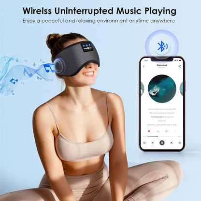 MUSICOZY Sleep Headphones Bluetooth 5.4 Sleep Mask with HD Sound