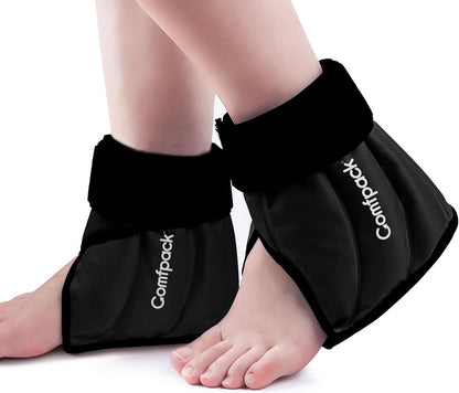 Comfpack Heel Ice Pack Wrap for Plantar Fasciitis Relief, Ankle Ice Pack | FSA Eligible, Ice Pack for Injures Reusable, Gel Cold Pack Warp for Achilles Tendonitis, Swelling, Ankle Sprain, Heel Pain