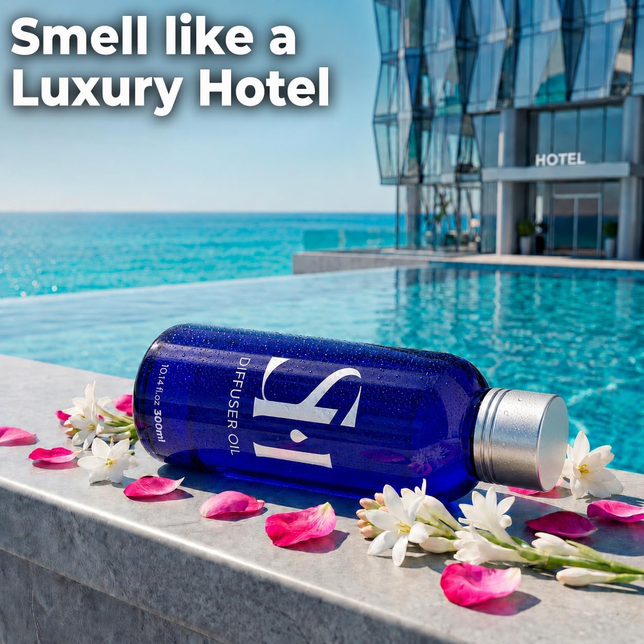 ScentHorizon Monaco MC01 Hotel Diffuser Oil Refill, 5.07 oz (150 ml) | Notes Bergamot, Jasmine & Violet, Wood & Musk | Luxury 5-Star Hotel Fragrance | Waterless