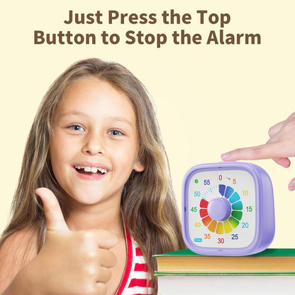 Visual Timer, Pomodoro Timers for Kids Adults, 60-Minute Countdown Desk Timer for Productivity, Silent ADHD Timer for Kids Toddlers, Kitchen for Cooking (Blue)