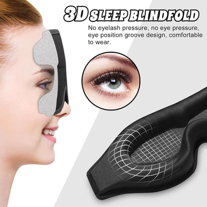 3D Advanced Eye Mask for Sleeping, Ultra Delicate Soft Skin Friendly Eye mask,100% Blackout Sleep Eye Mask for Sleep, Eyelash Extension Sleep mask, Sleeping Eye Masks for Men and Women