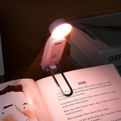 VAVOFO USB Rechargeable Bookmark Reading Light, Blue Light Blocking Amber LEDs for Bedtime Reading - Clip On, 9 Lighting Modes