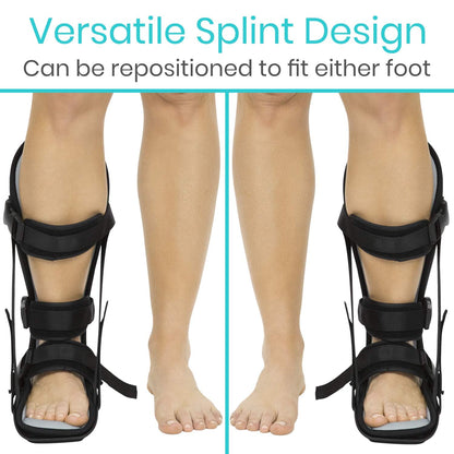 Vive Plantar Fasciitis Night Splint for Men & Women - Stabilizer Brace | Relieves Inflammation - Foot Support Boot Features Adjustable Hook and Loop Straps for Achilles Pain Relief