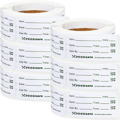 Outus 1500 Pcs Food Labels for Catering Food Date Storage Label 1" x 2" | Removable Freezer Labels for Containers Easy Remove, Food Safety Date Sticker for Kitchen Restaurant Home Supplies
