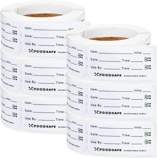 Outus Removable Food Labels for Restaurant Containers, 1 x 2 Inch