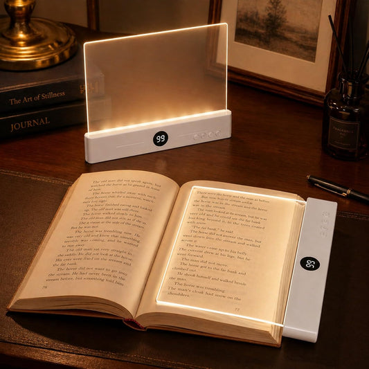 30 LED Book Light & Night Light 2 in 1, Flat Book Light White