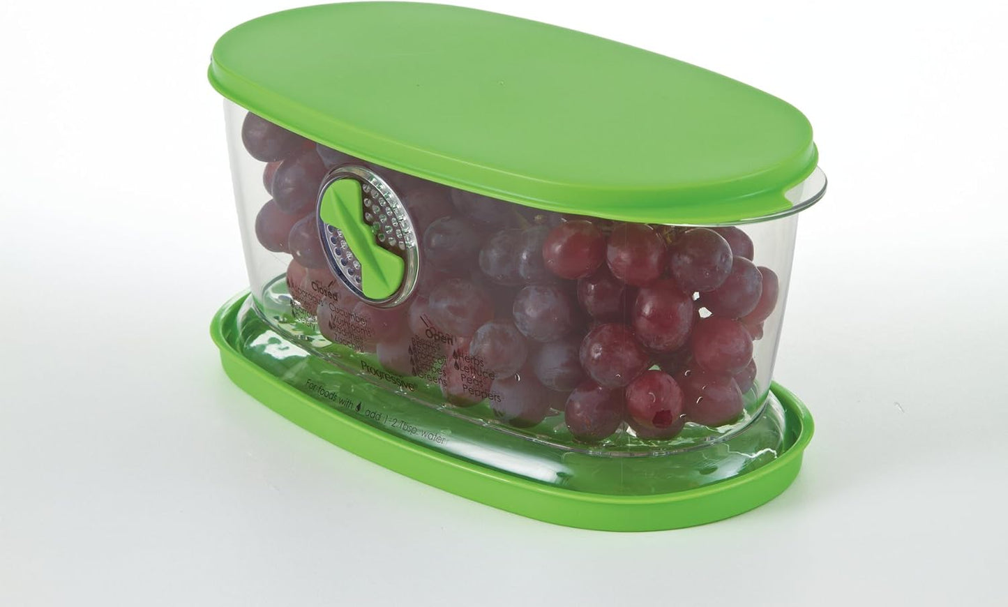 PrepSolutions Fresh Fruit & Vegetable Keeper, Green – Airtight Container with Vent for Prolonged Freshness | Airtight Storage Container Features Adjustable Vent for Prolonged Freshness, BPA-Free and Dishwasher Safe