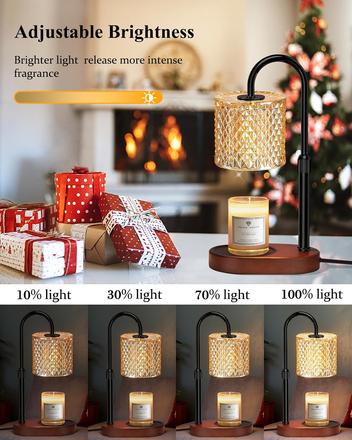 Candle Warmer Lamp with Timer Dimmer Adjustable Height for New Home Decor, Birthday Gifts for Women,Candle Warmer for Women Mom Christmas Mother's Day Gfit
