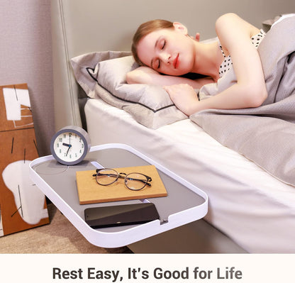 KIWIFOTOS Raised Bedside Shelf for Bed Tray Table Under Mattress