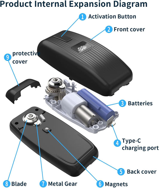 Electric Can Opener with LED Display, Can Opener Electric for Seniors | One-Touch USB Rechargeable Battery Automatic Can Opener for Kitchen or Arthritis, Hands-Free, Smooth Edge, Compact, Cordless
