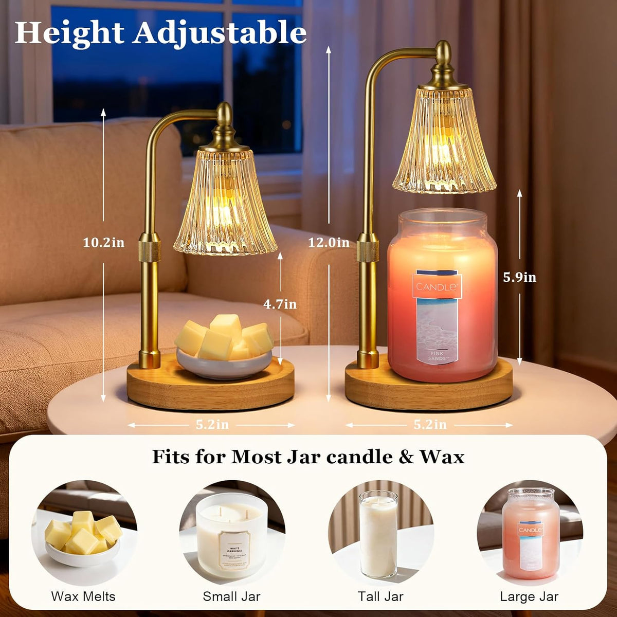 Hong-in Candle Warmer Lamp with Timer,Birthday Gifts for Women Mom Sister