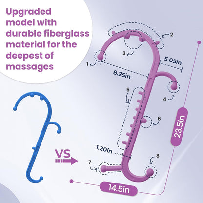 Ranarose Deep Tissue Back & Neck Massager for Body Muscle Pain Relief | Trigger Point Massage Tool for Full Body, Shoulders, Legs, Muscle Knot Remover, for Self-Massage, Pressure Point Massage Tool