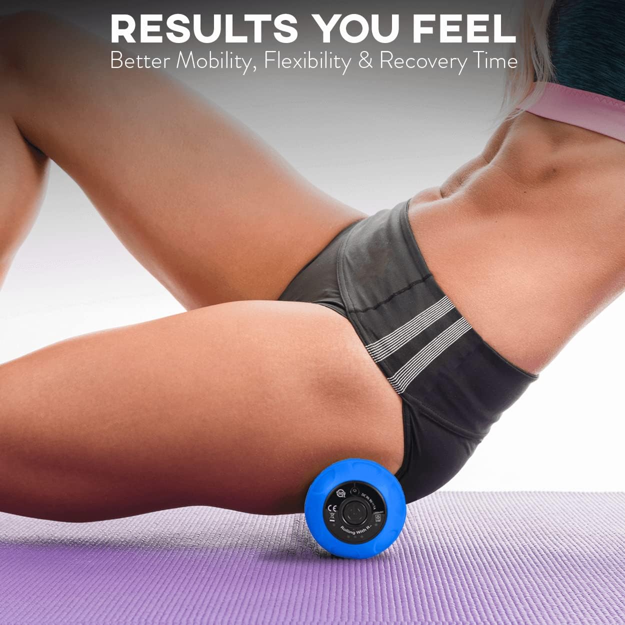 Vibrating Peanut Massage Ball, Deep Tissue, Black | Vibrating peanut, 4 intensity levels, Cordless & rechargeable, Auto shut-off, For neck, back & feet, Deep tissue relief
