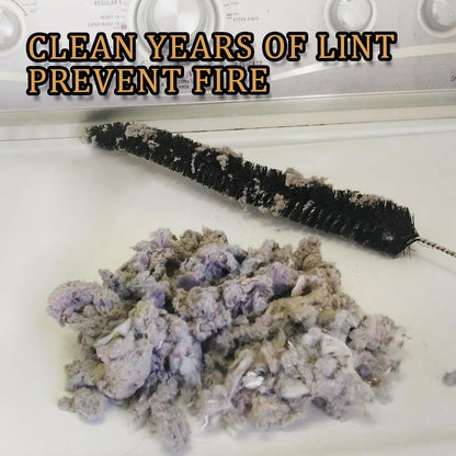 2-Pack Dryer Vent Cleaner Kit, Long Flexible Lint Remover Brush for Dryer Vent & Refrigerator Coils, Crevice Cleaning Tool for Fire Prevention