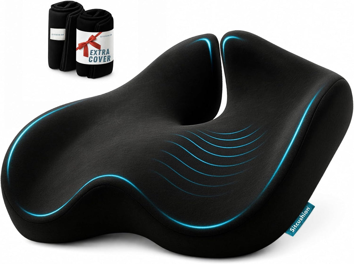 Pressure Relief Seat Cushion for Tailbone Pain, Sciatica & Coccyx Pillow