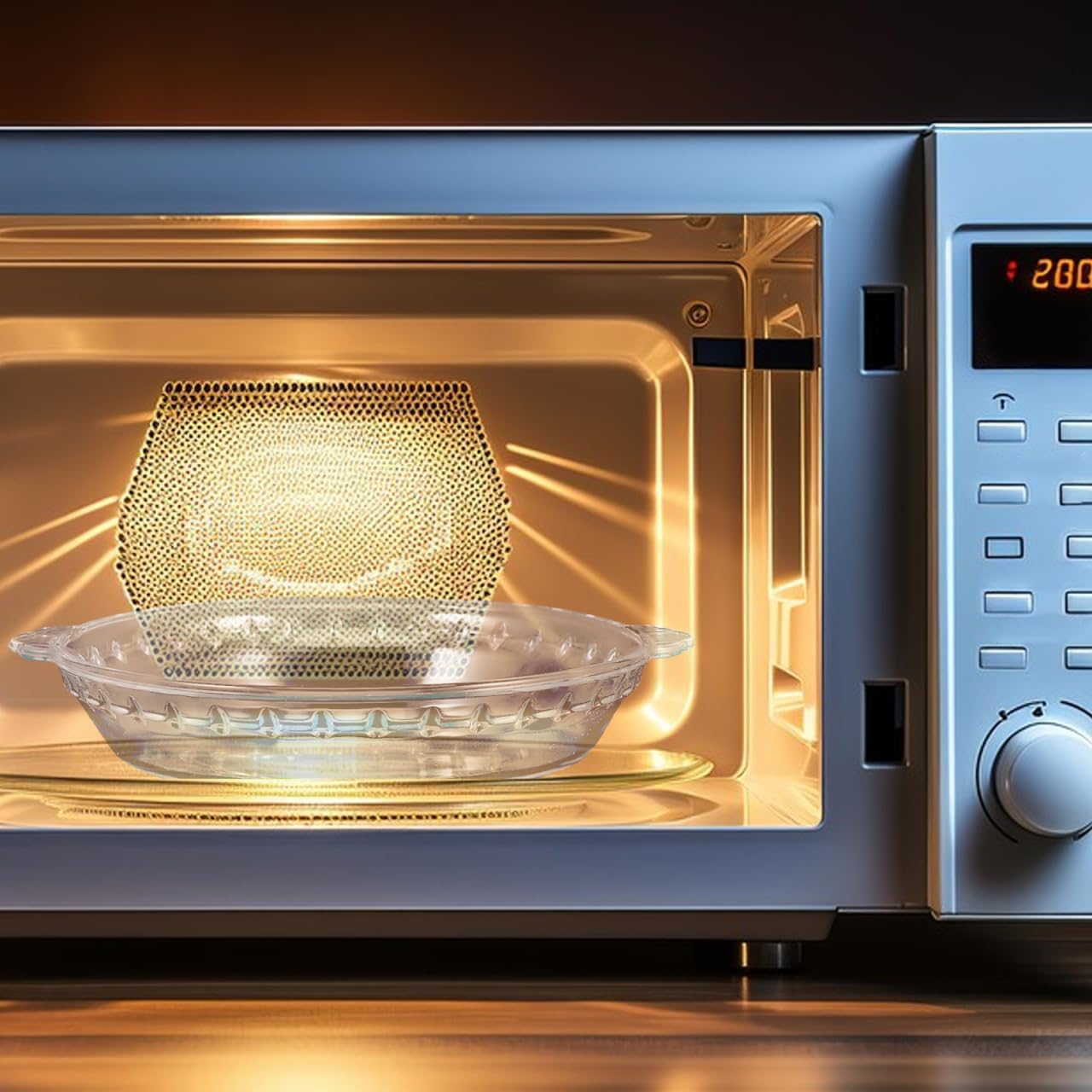 Glass Microwave Splatter Cover 8.93 Inch Vented Heat Resistant Lid Food Protector for Microwave Oven Dishwasher Safe Food Cover and Steam Bowl Lid