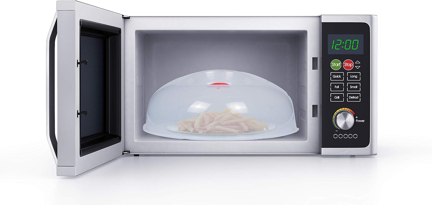 Large Microwave Cover for Food Easy Grip Microwave Splatter Cover Guard Lid with Steam Vent and BPA Free & 11.5 Inch, Dishwasher Safe