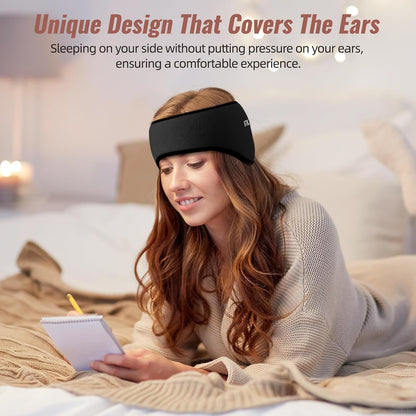 Sleep Mask & Earmuffs for Sleep - 2 in 1 Ear & Eye Mask with Ear Plugs