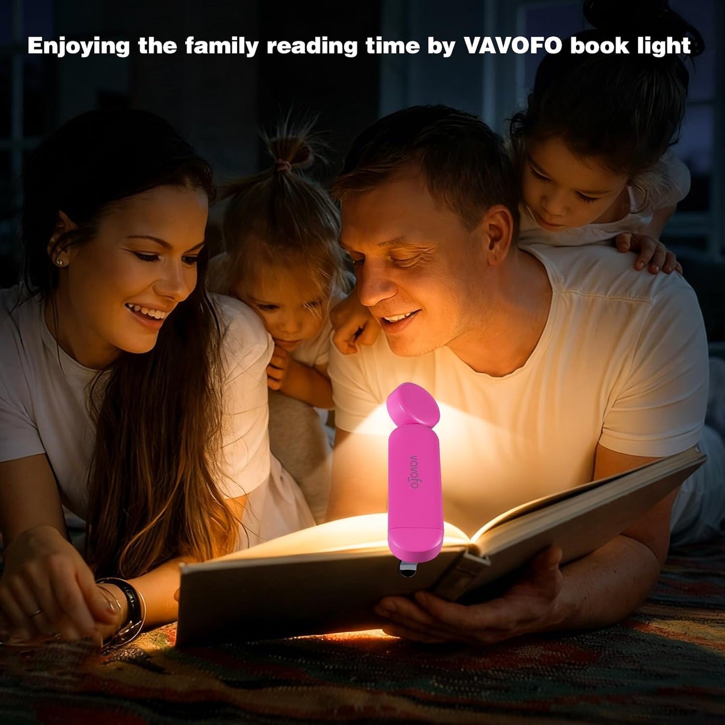 VAVOFO USB Rechargeable Bookmark Reading Light, Blue Light Blocking Amber LEDs for Bedtime Reading - Clip On, 9 Lighting Modes
