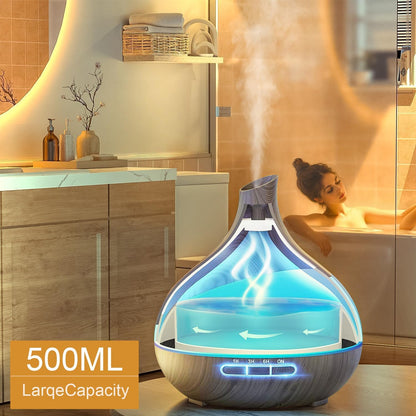 Essential Oil Diffuser for Women: 500ml with 14 Color LED