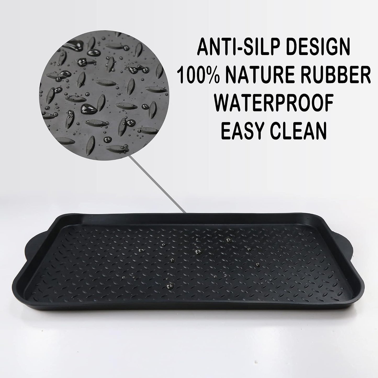 1 Pack Rubber Small Boot Tray for Entryway,Boot Mat,Shoe Tray,Shoe Mat for Indoor and Outdoor Use, 27.95"x 15.74" (Pack of 1)
