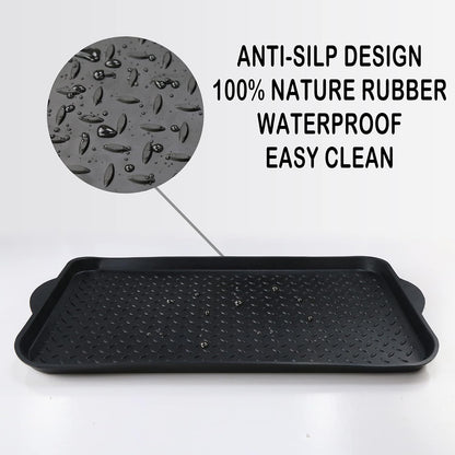 1 Pack Rubber Small Boot Tray for Entryway,Boot Mat,Shoe Tray,Shoe Mat for Indoor and Outdoor Use, 27.95"x 15.74" (Pack of 1)