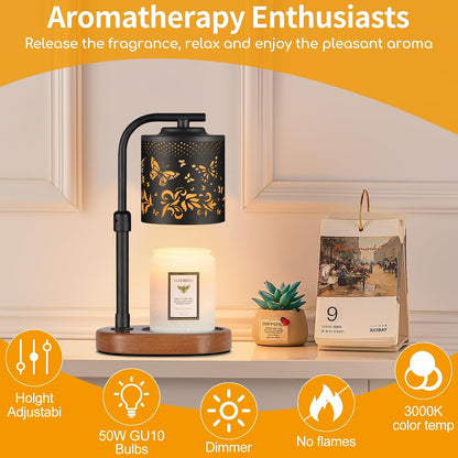 kobodon Candle Warmer Lamp with Timer Dragonfly Electric Candle Lamp Warmer