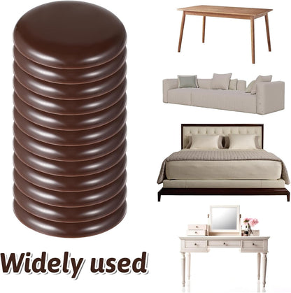 12Pcs Furniture Sliders for Carpet, 2-inch Self Adhesive Chair Gliders Stick Furniture Movers for Easy Moving on Carpet and Hardwood Floors(Coffee)