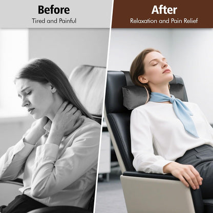 WdFour Velvet Neck & Head Pillow for Recliner Chair, Small Ergonomic Cervical Support Pillow for Home, Office and Travel, Non-Slip Cushion for Tension Relief & Shoulder Comfort (Chocolate)
