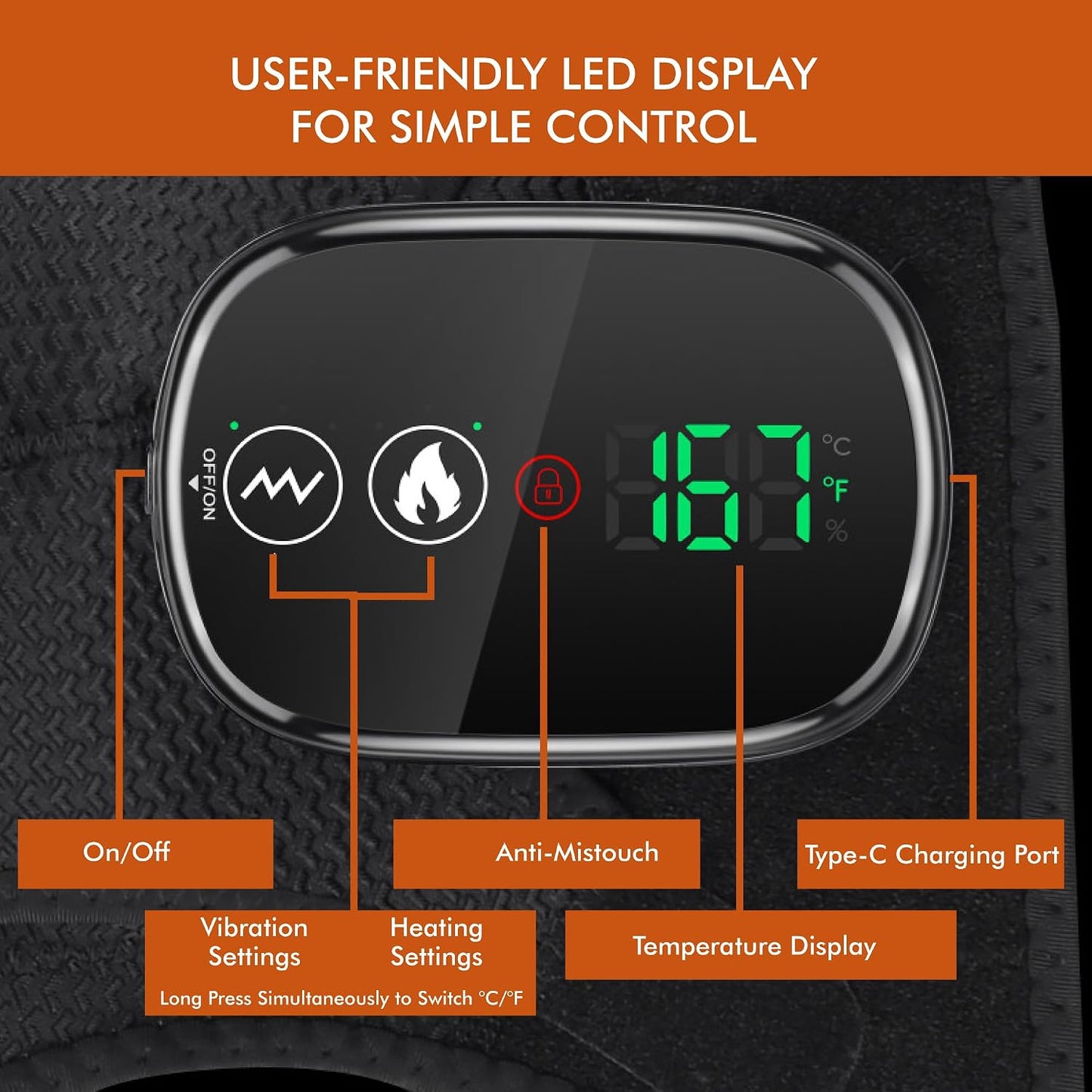 Shoulder Heating Pad Massage - 3 in 1 Cordless Electric Vibration Heated Brace Compression Wrap Massager - Warmer Device to Support Deep Tissue Relief Therapy Rotator Cuff Pain Frozen Arm