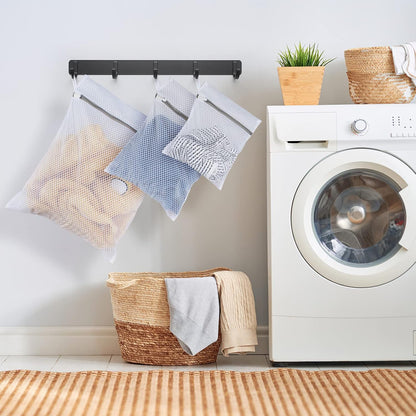 10 Pack Mesh Laundry Bags for Delicates with Non Rust Zipper- MDSXO White Laundry Bags Mesh Wash Bags, Easy Fit Bra, Sock,Lingerie,Sneaker,Baby Laundry for Washing Machine Travel Storage[1XL/3L/3M/3S]