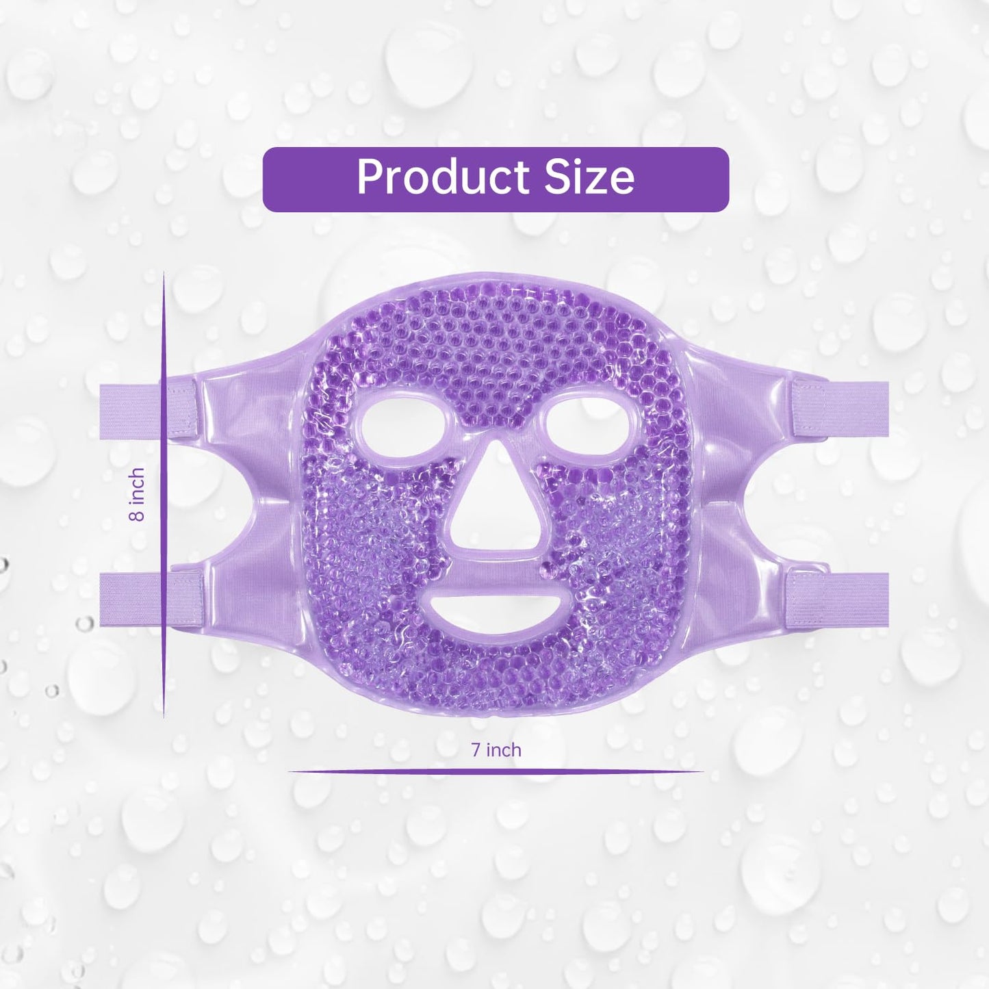 ZNÖCUETÖD Cold Face Eye Mask Ice Pack Reduce Facial Puff, Dark Circles, Hot Cold Compress Pack, Face SPA Gift for Woman Sleeping, Pressure, Headaches, Skin Care, Post Laser Cosmetic Care, Reversible