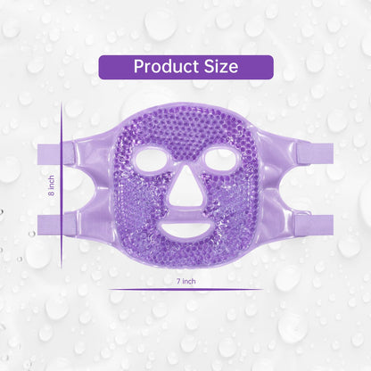 ZNÖCUETÖD Cold Face Eye Mask Ice Pack Reduce Facial Puff, Dark Circles, Hot Cold Compress Pack, Face SPA Gift for Woman Sleeping, Pressure, Headaches, Skin Care, Post Laser Cosmetic Care, Reversible
